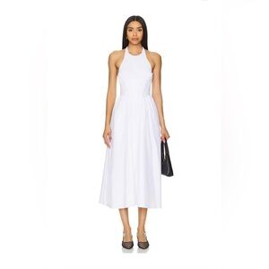 Bardot White Halter Corset Midi Dress Size XXL US 12 NWT Cotton Bridal Revolve